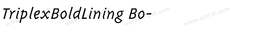 TriplexBoldLining Bo字体转换
